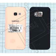 Задняя крышка для Samsung A320 Galaxy A3 (2017) розовая