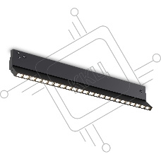 Трековый светильник GL2365 BK черный IP20 20W 3CCT 3000-6400K 48V 400*10*73
