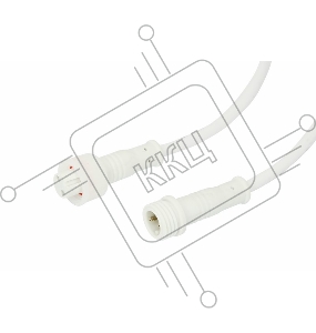 Соединительный кабель (2pin) герметичный (IP67) 2х0.35 мм² белый REXANT