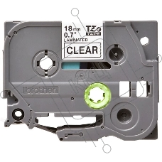 Картридж Brother TZ-E141 18 мм, 8 м, черный шрифт, прозрачный фон, для BROTHER P-Touch