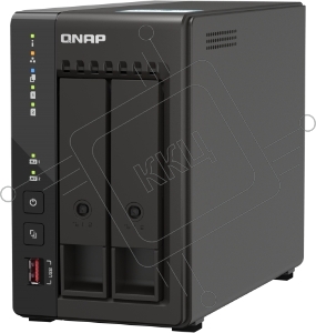 SMB QNAP TS-253E-8G NAS, 2-tray w/o HDD. 2xHDMI-port. 4-core Celeron J6412 2-2.6 GHz, 8GB DDR,  2x2.5Gb LAN, 2 x M.2 2280 PCIe Gen 3 x2, 2x USB 3.2 Gen 2 (10Gbps) Port, 2x USB 2.0 port