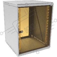 Шкаф коммутационный Suprlan (05-1503) настенный 15U 600x450мм пер.дв.стекл направл.под закл.гайки 70кг RAL 7035 25.1кг 750мм
