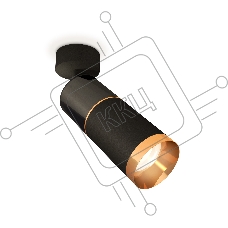 Светильник Ambrella Light XM6313014 SBK/DCH/PYG черный хром/черный песок/золото желтое полированное MR16 GU5.3