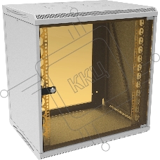 Шкаф коммутационный Suprlan (05-1203) настенный 12U 600x450мм пер.дв.стекл направл.под закл.гайки 70кг RAL 7035 385мм 21.94кг 620мм