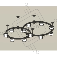 Светильник Ambrella light XR92221003/13 SBK/FR черный песок/белый матовый GX53 (A9222, A9227, C9238, C9232, N8415)