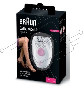 Эпилятор Braun Silk-epil 1 1170 скор.:1 насад.:1 от электр.сети белый