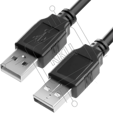 Кабель Greenconnect 0.5m USB 2.0, AM/AM, черный, 28/28 AWG, экран, армированный, морозостойкий
