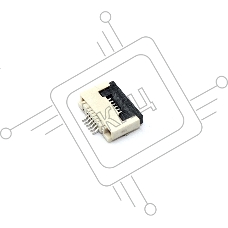 Разъем FPC Flip-Lock 0510-6RLGF 6 pin высота 1мм шаг 0,5мм