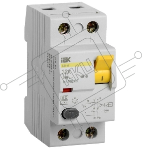 Выключатель дифференциального тока (УЗО) 2п 32А 100мА тип AC ВД1-63 ИЭК MDV10-2-032-100