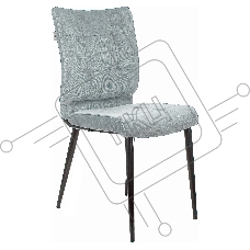 Стул для кухни Бюрократ KF-4 серо-голубой Light 28, металл черный на ножках (KF-4/LT28) Стул для кухни Бюрократ KF-4 серо-голубой Light 28, металл черный на ножках (KF-4/LT28)