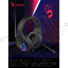 Наушники с микрофоном A4Tech Bloody G230p черный 2м накладные оголовье (G230P)