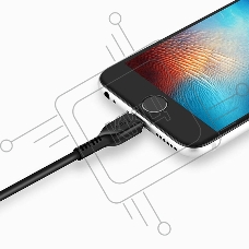Кабель HOCO USB X20 Flash, USB - Lightning, 2А, 1м, черный