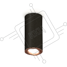 Светильник Ambrella Light XS7443005 SBK/PPG черный песок/золото розовое полированное MR16 GU5.3 (C7443, N7005)