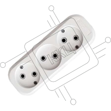Колодка удлинителя 3-м АВС-пл. без заземл. UNIVersal E203