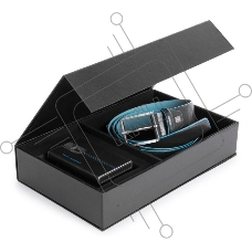 Ремень мужской Piquadro Blue Square CUBOX15B2R/N черный натур.кожа
