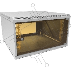 Шкаф коммутационный Suprlan (05-1066) настенный 6U 600x600мм пер.дв.стекл направл.под закл.гайки 70кг RAL 7035 535мм 19.37кг 360мм