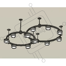Светильник Ambrella light XR92221004/13 SBK/FR черный песок/белый матовый GX53 (A9222, A9227, C9238, C9232, N8434)