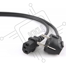 Кабель питания Gembird 1.8м, VDE(0.75мм), черный, с зазем., пакет PC-186-VDE
