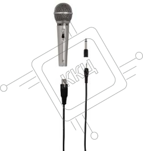 Микрофон проводной Hama H-46040 3м серебристый