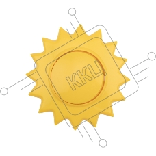 Выключатель одноклавишный KRANZ HAPPY Солнце скрытой установки, желтый