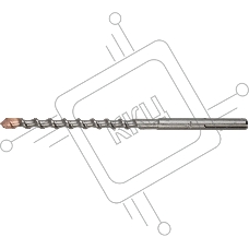 Бур ЗУБР 29350-340-18_z01  SDSMAX Ф18х200/340мм 2 резца спираль шнек