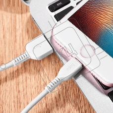 Кабель HOCO USB X20 Flash, USB - Lightning, 2А, 1м, белый
