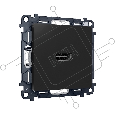 Комплект механизма розетки HDMI 2.0 ALFA Черный матовый 40V/500mA 2.0GHz 5-18Gbit/s QUANT (AP8140, VM222) MA814010