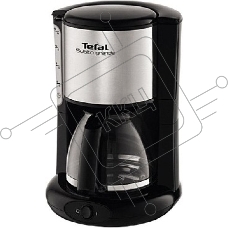 Кофеварка капельная Tefal CM361838 1000Вт серебристый/черный