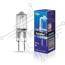 Лампа галогенная JD 20Вт капсула g4 2850К 240В g4 Camelion 10405