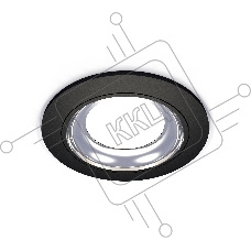 Комплект встраиваемого светильника Ambrella light XC7622061 SBK/PSL черный песок/серебро полированное MR16 GU5.3 (C7622, N7023)