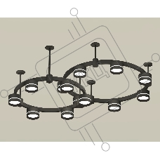 Светильник Ambrella light XR92221005/13 SBK/FR черный песок/белый матовый GX53 (A9222, A9227, C9238, C9232, N8462)