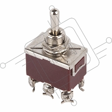 Тумблер 250V 15А (6c) (ON)-OFF-(ON) двухполюсный  REXANT