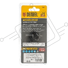 Шарошка абразивная, конус, для дрели, 25 x 25 мм, хвостовик d6 мм, 63С  Denzel