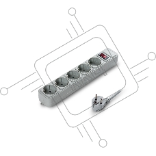 Сетевой фильтр ExeGate EX266862RUS SP-5-1.5G (5 розеток, 1.5м, евровилка, светло-серый)
