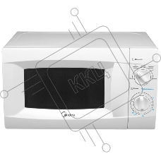 Микроволновая печь Midea MM720CKE белый, 20 л, 700 Вт, переключатели - поворотный механизм
