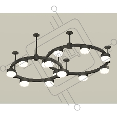Светильник Ambrella light XR92221006/13 SBK/FR/CL черный песок/белый матовый/прозрачный GX53