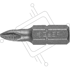 Бита ЗУБР МАСТЕР 26003-1-25-2  кованая CrMo C 1/4'' PZ1 25мм 2шт