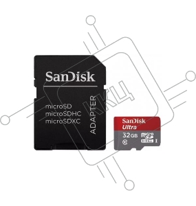 Флеш карта microSD 32GB SanDisk microSDHC Class 10 Ultra (SD адаптер) UHS-I 100MB/s