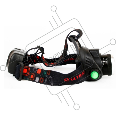 Фонарь Ultraflash налобный с аккумулятором E1336 3,7В, черный, 1LED, 4 Ватт, фокус, 2 ак 4 реж, сенсор, бокс