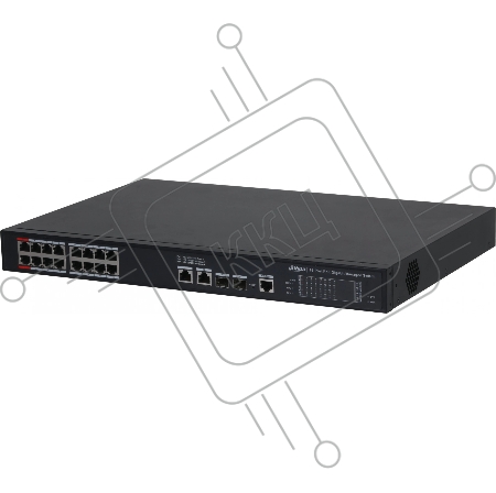 Коммутатор Dahua DH-S4220-16GT-190 (L2) 16x1Гбит/с 2SFP 16PoE 190W управляемый