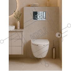 Инсталляция с унитазом комплект BAU IDEAL 6 в 1: унитаз подвесной безободковый торнадо Bau Hotel 53х36, быстросъемное сиденье микролифт, кнопка смыва BAU Wheelхром