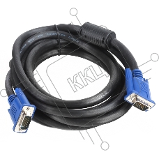 Кабель VGA 3м AOpen 2 фильтра, монитор-SVGA card 15M-15M, ACG341AD-3M
