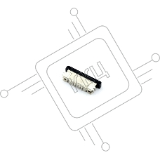 Разъем FPC  Half Coverage Top Contact 0.8K-BS-6PWB 6 pin высота 2мм шаг 0,8мм