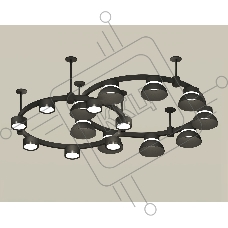 Светильник Ambrella light XR92221101/16 SBK/PBK/FR черный песок/черный полированный/белый матовый GX53
