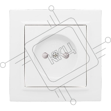 Розетка 1-м СП Минск 10А защ. шторки без заземл. бел Basic EKF ERR10-022-100