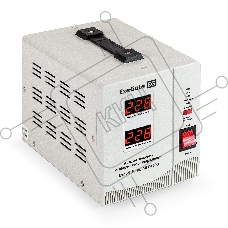 Стабилизатор напряжения ExeGate Expert Turbo AST-1500 (1500ВА, вход 80-260В, двойная цифр. индикация вход/вых. напряжения, выход 220В±8%, КПД 98%, 5 уровней защиты, задержка, усиленный метал. корпус, 2*Schuko, RTL)