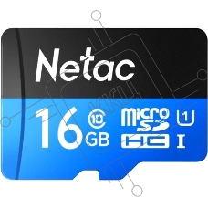 Флеш карта microSDHC 16GB Netac P500 <NT02P500STN-016G-R>  (с SD адаптером) 80MB/s