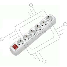 MAKEL MGP231 Колодка удлинителя 6 гнезд с заземлением c выключателем