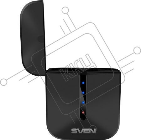 Беспроводная гарнитура SVEN E-335B, черный (Bluetooth, TWS, зарядный кейс)