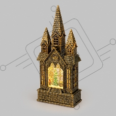 Декоративный светильник Neon-night Замок с эффектом снегопада и подсветкой, 15х7,5х35,5 см, питание 3хАА (не в комплекте) и USB